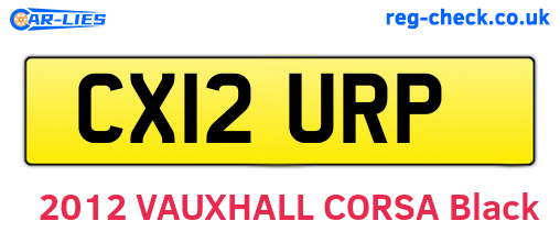 CX12URP are the vehicle registration plates.