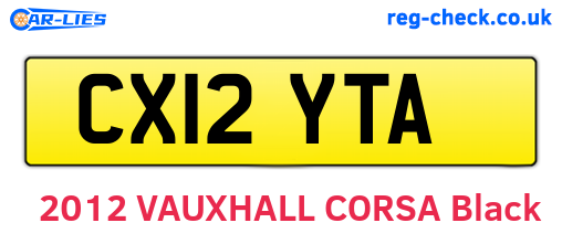 CX12YTA are the vehicle registration plates.
