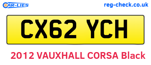 CX62YCH are the vehicle registration plates.