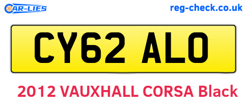 CY62ALO are the vehicle registration plates.