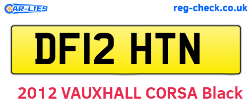 DF12HTN are the vehicle registration plates.