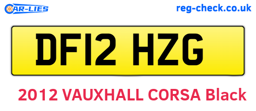 DF12HZG are the vehicle registration plates.