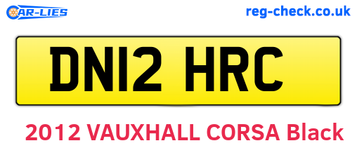 DN12HRC are the vehicle registration plates.