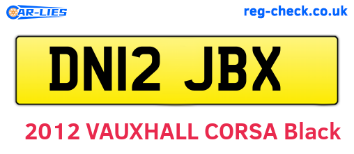 DN12JBX are the vehicle registration plates.