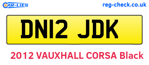 DN12JDK are the vehicle registration plates.
