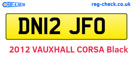 DN12JFO are the vehicle registration plates.