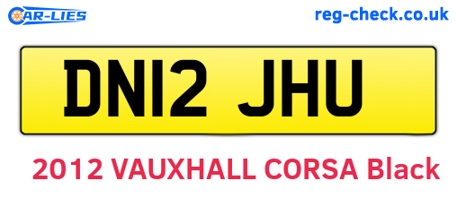 DN12JHU are the vehicle registration plates.