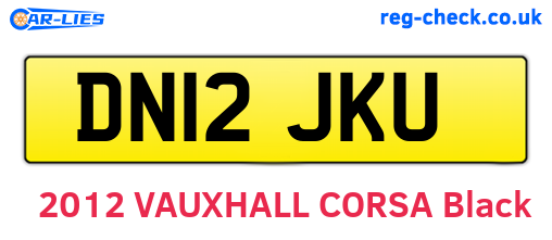 DN12JKU are the vehicle registration plates.