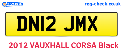 DN12JMX are the vehicle registration plates.