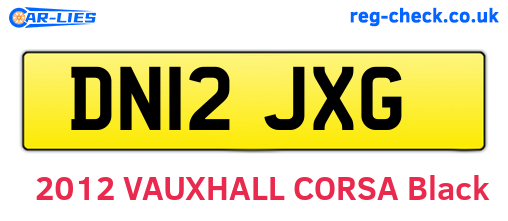 DN12JXG are the vehicle registration plates.