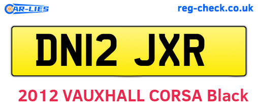 DN12JXR are the vehicle registration plates.