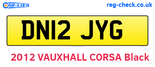 DN12JYG are the vehicle registration plates.