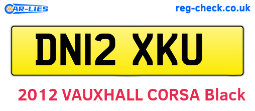 DN12XKU are the vehicle registration plates.