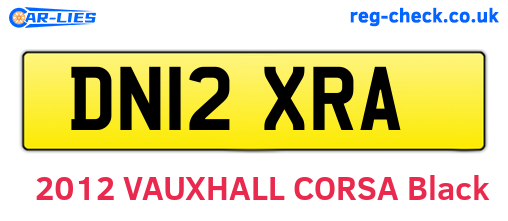 DN12XRA are the vehicle registration plates.