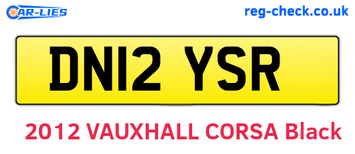 DN12YSR are the vehicle registration plates.