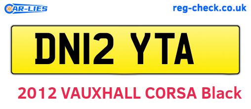 DN12YTA are the vehicle registration plates.