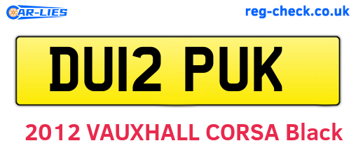 DU12PUK are the vehicle registration plates.