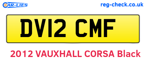 DV12CMF are the vehicle registration plates.