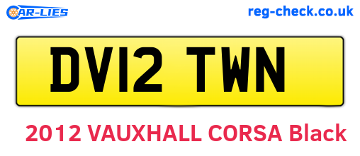 DV12TWN are the vehicle registration plates.