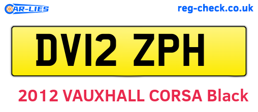 DV12ZPH are the vehicle registration plates.
