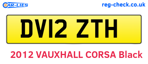 DV12ZTH are the vehicle registration plates.