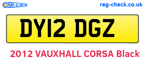 DY12DGZ are the vehicle registration plates.