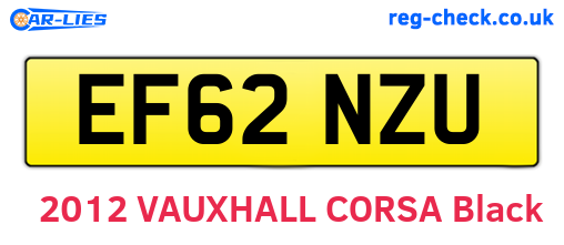EF62NZU are the vehicle registration plates.