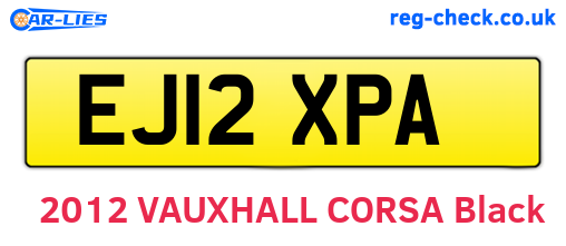 EJ12XPA are the vehicle registration plates.