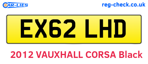 EX62LHD are the vehicle registration plates.