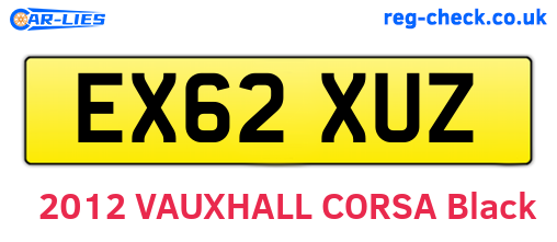 EX62XUZ are the vehicle registration plates.