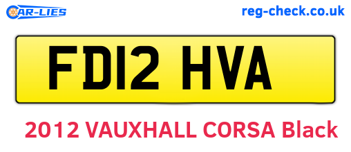 FD12HVA are the vehicle registration plates.