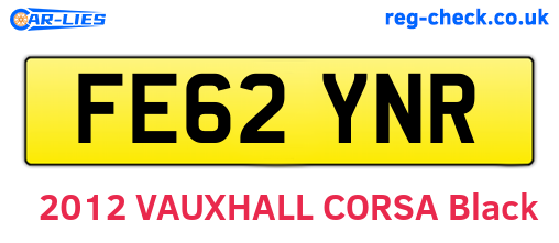 FE62YNR are the vehicle registration plates.