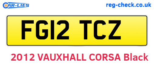 FG12TCZ are the vehicle registration plates.