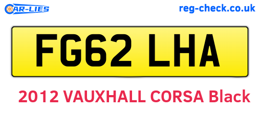 FG62LHA are the vehicle registration plates.