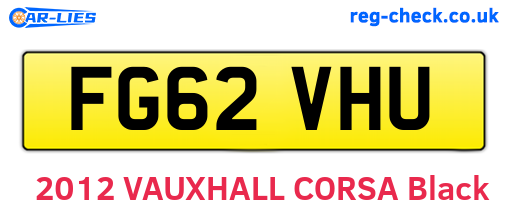FG62VHU are the vehicle registration plates.