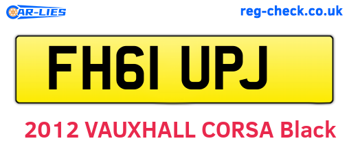 FH61UPJ are the vehicle registration plates.