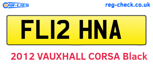 FL12HNA are the vehicle registration plates.