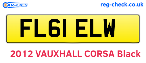 FL61ELW are the vehicle registration plates.