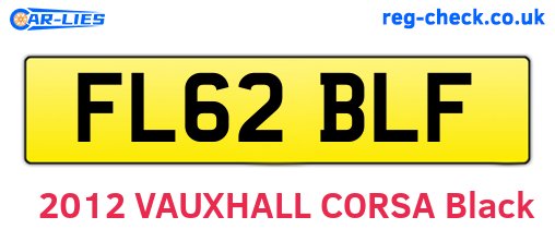 FL62BLF are the vehicle registration plates.