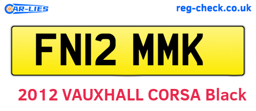 FN12MMK are the vehicle registration plates.