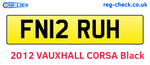 FN12RUH are the vehicle registration plates.