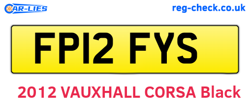 FP12FYS are the vehicle registration plates.