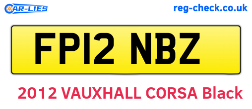 FP12NBZ are the vehicle registration plates.
