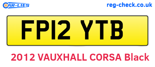 FP12YTB are the vehicle registration plates.