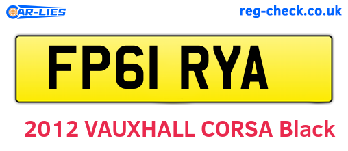 FP61RYA are the vehicle registration plates.