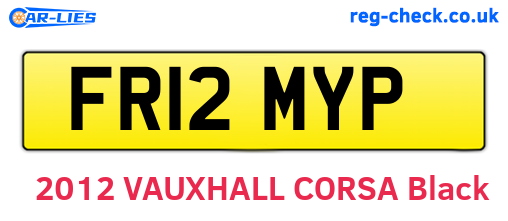 FR12MYP are the vehicle registration plates.