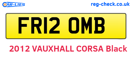 FR12OMB are the vehicle registration plates.