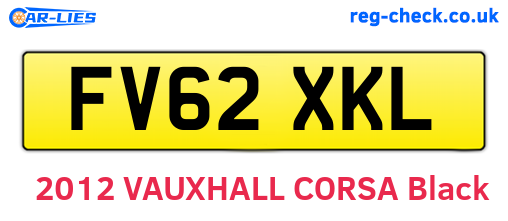 FV62XKL are the vehicle registration plates.