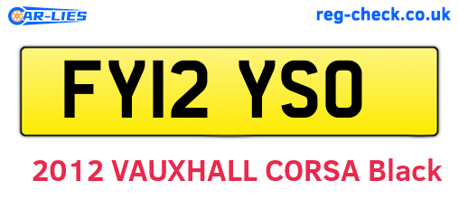 FY12YSO are the vehicle registration plates.