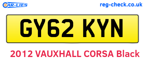 GY62KYN are the vehicle registration plates.
